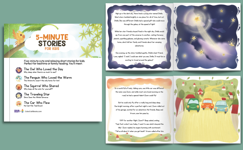 5-Minute Stories For Kids TWO: Tales From The Sky, Forest and Ice For Bedtime Reading (English)