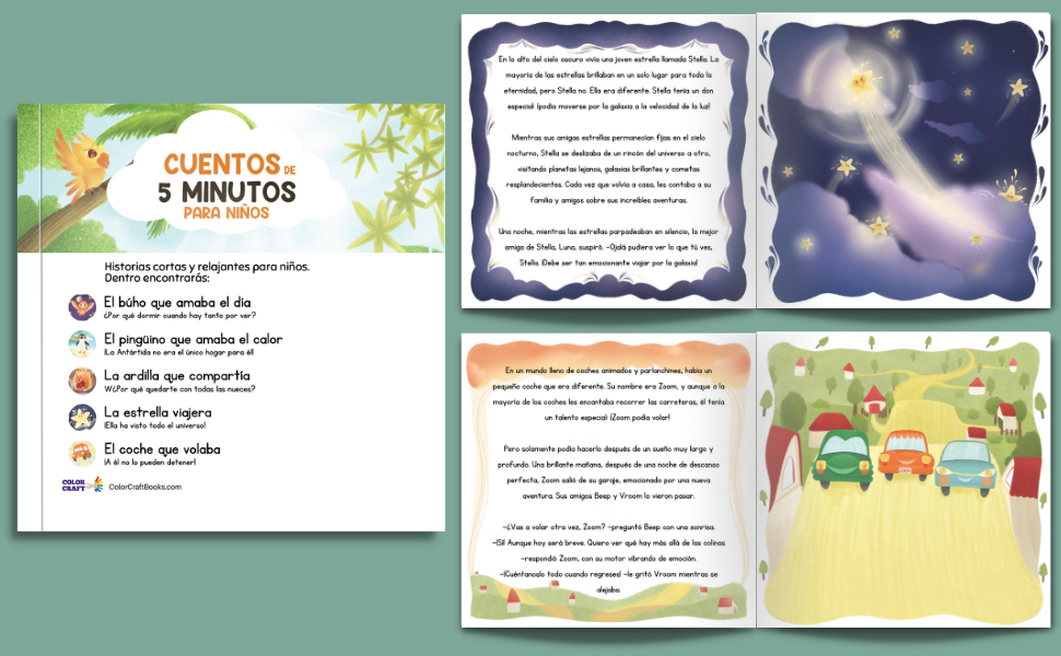 Cuentos de 5 minutos para niños: Historias del cielo, el bosque y el hielo para leer antes de dormir