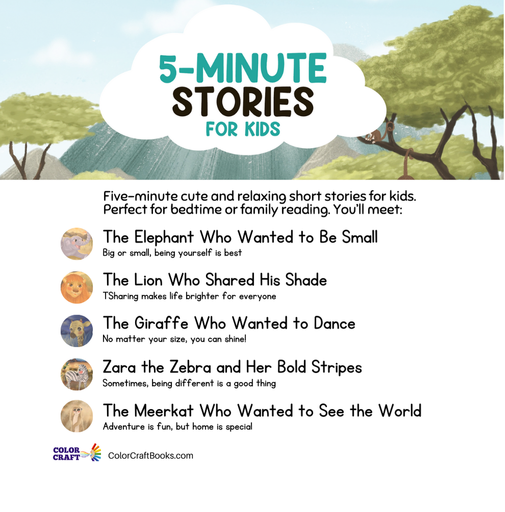 5-Minute Stories For Kids: Tales From The African Savanna for Bedtime Reading (English)