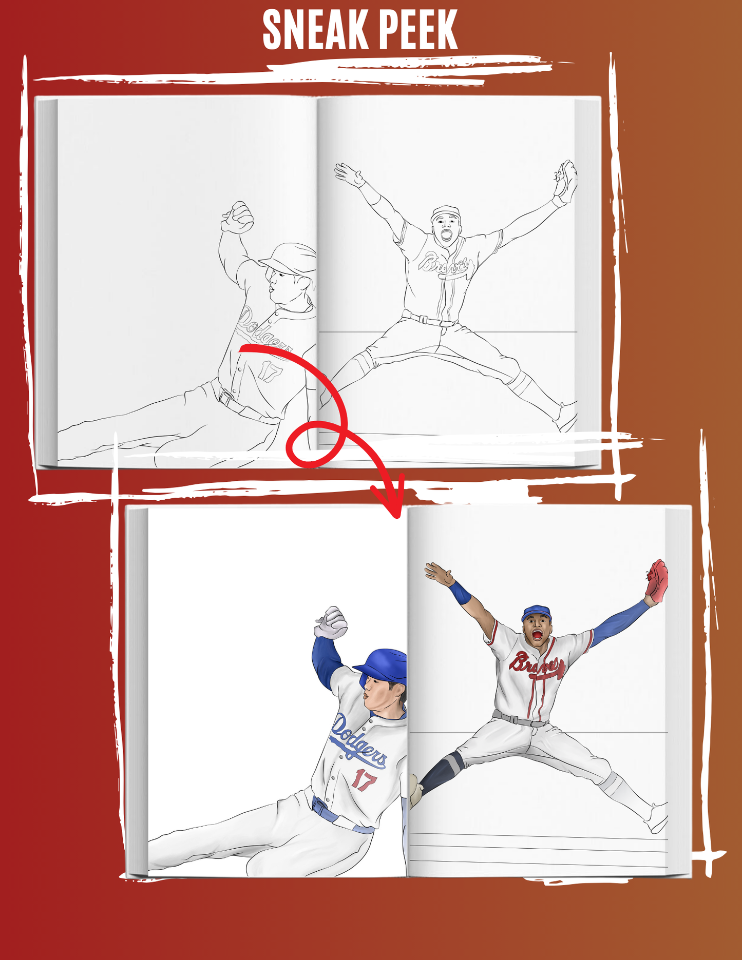 Baseball Superstars Coloring Book