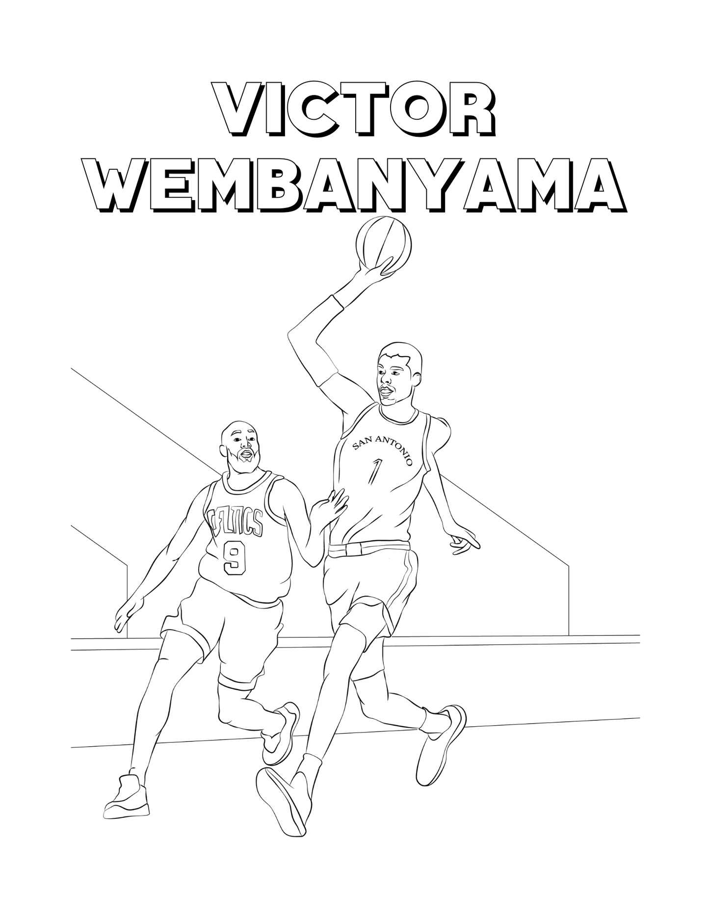 Rising Basketball Superstars Coloring Book
