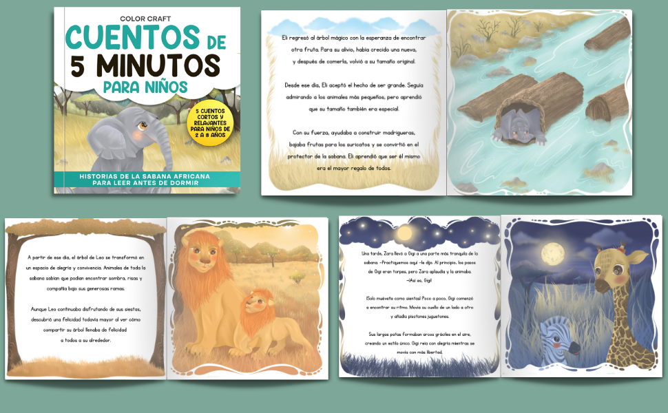 5-Minute Stories For Kids: Tales From The African Savanna for Bedtime Reading (English)
