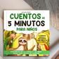 Cuentos de 5 minutos para niños: Historias de la jungla y el mar para leer antes de dormir