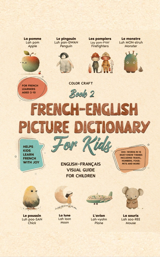 French Words Book 2 For Kids - Bilingual French-English Dictionary