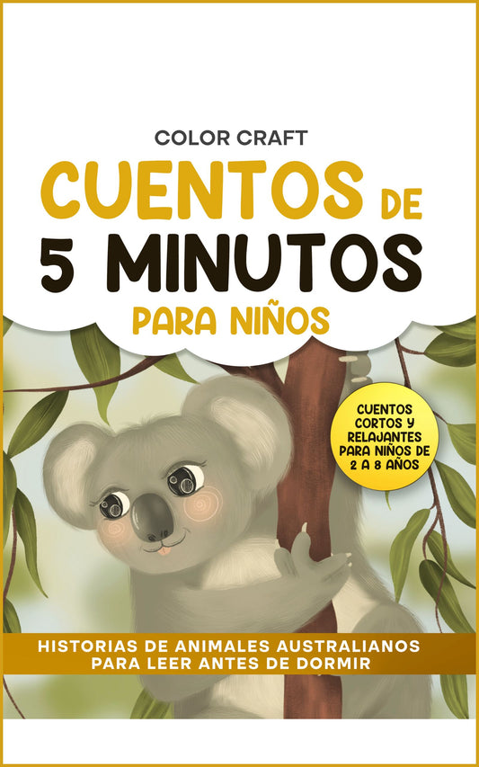 Cuentos de 5 minutos para niños: Cuentos de animales australianos para leer antes de dormir