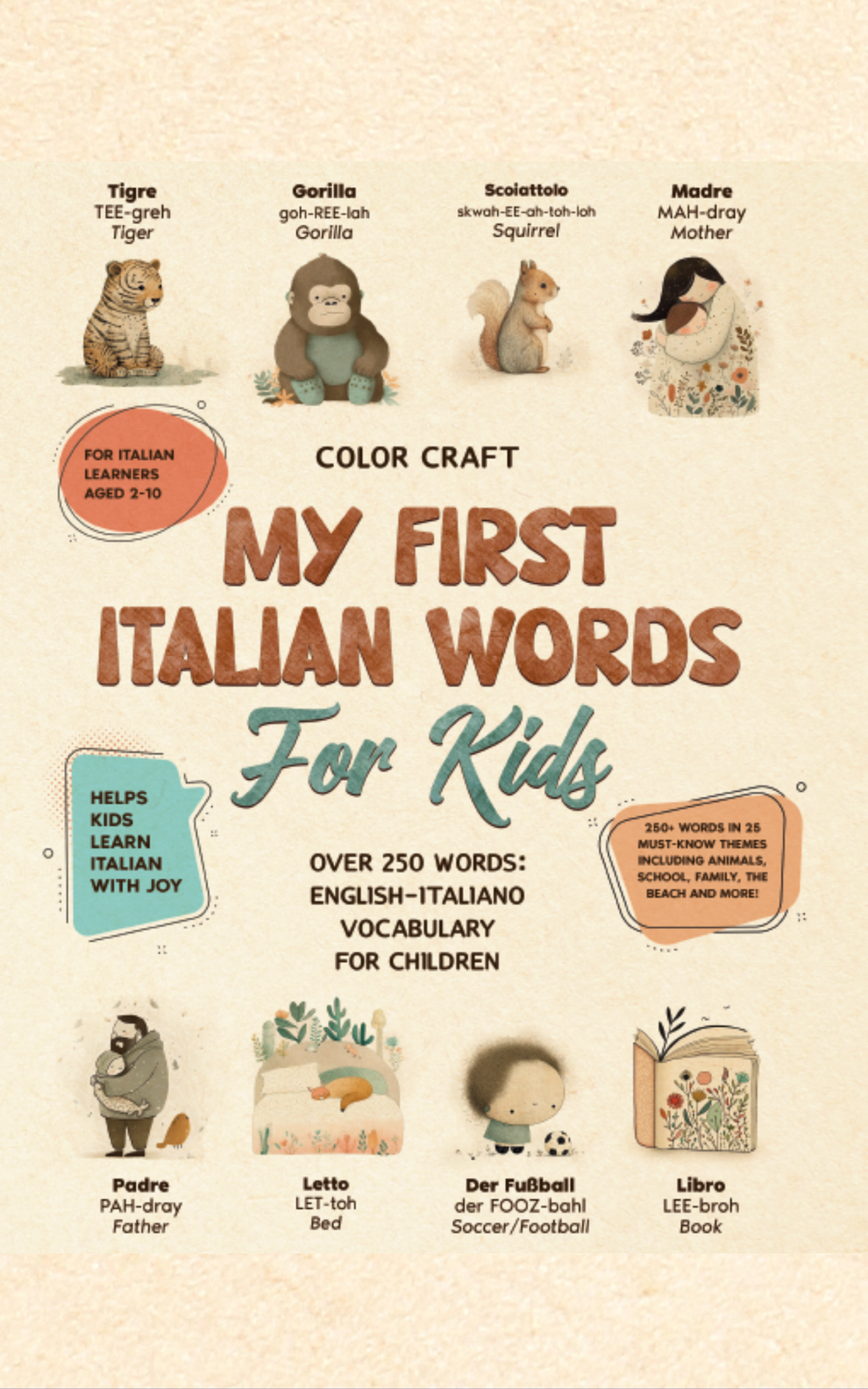 Italian Words Book For Kids – Color Craft Books