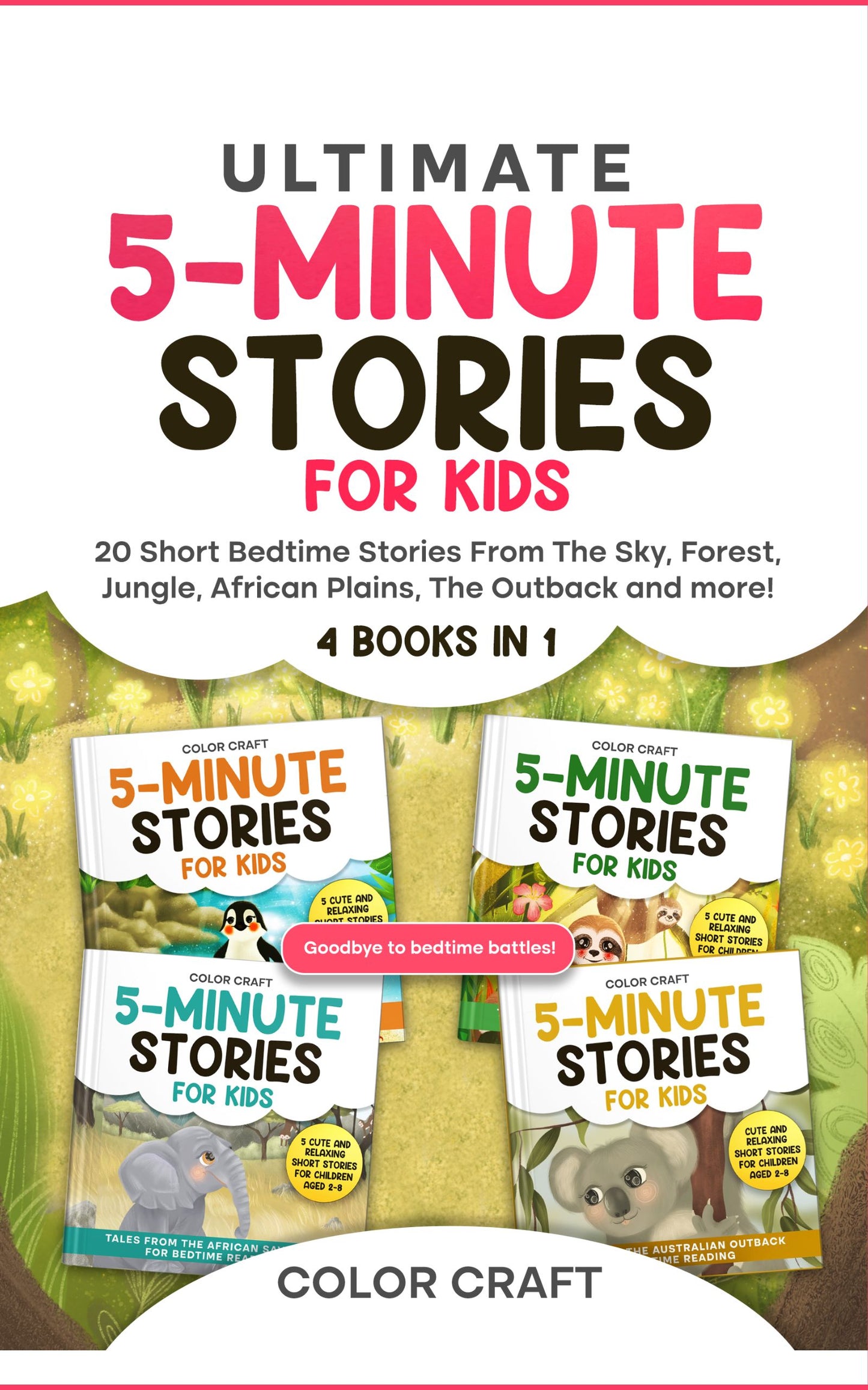Ultimate 5-Minute Story Book For Kids: 4 Books in 1 - Short Bedtime Stories for Children Aged 2-8 ( English )